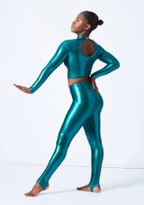 Haut de danse métallique Alegra Raya Principal [Violet]