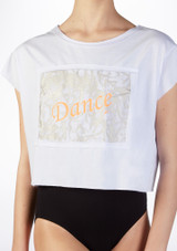 T-shirt court de danse pour filles So Danca Blanc Avant 2 [Blanc]