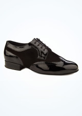 Chaussures danse de salon daim et vernis pour hommes Diamant Noir Principal [Noir]