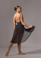 Jupe contemporaine demi cercle Move Dance Rhian Noir Back [Noir]