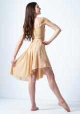 Demi-jupe lyrique asymetrique Eris Move Dance Blanc avant. [Blanc]