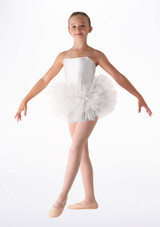 Jupe Tutu pour filles Leo's Dancewear Bando Blanc Principal [Blanc]