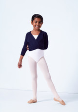 Cache-coeur en tricot pour enfants Tappers & Pointers Bleu Marine Avant [Bleue]