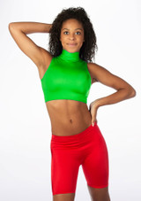 Haut de danse court brillant pour filles Alegra Maris Vert Principal [Vert Clair]