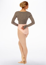 Pull de danse tressé manches longues Bloch Ara Gris Arrière 2 [Gris]
