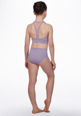 Culotte de danse résille fleurie pour filles Bloch Violet Arrière [Violet]