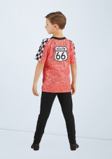 Weissman Route 66 Boys T-Shirt Rose Arrière [Rose]