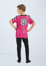 Weissman Route 66 Boys T-Shirt Rose Arrière 2 [Rose]