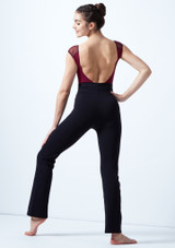 Pantalon de danse coupe droite taille haute Intermezzo Noir Arrière [Noir]