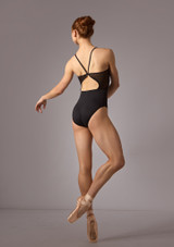 Justaucorps de danse résille fines bretelles Move Dance Paris Noir Back [Noir]