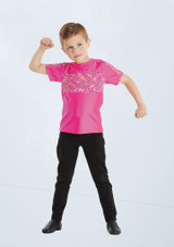 Weissman Boys Hologram Stripe Shirt Cerise [Rose]