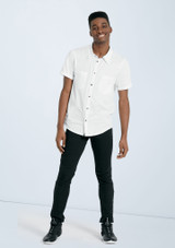 Weissman Unisex Collared Shirt Blanc [Blanc]