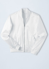 Weissman Satin Bomber Jacket Blanc [Blanc]