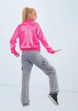 Weissman Satin Bomber Jacket Cerise 4223 [Rose]