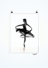 Poster pirouette en pointe Danzarte Noir-Blanc Principal [Noir]