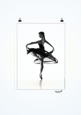 Poster pirouette en pointe Danzarte Noir-Blanc Principal 2 [Noir]