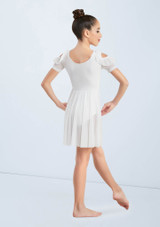 Weissman Cold Shoulder Ruffle Dress Blanc [Blanc]
