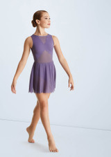 Weissman Scallop Hem Dress [Violet]