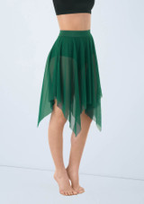 Weissman Mesh Handkerchief Hem Skirt [Vert Clair]