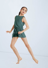 Weissman Open Back Jersey Romper [Vert Clair]