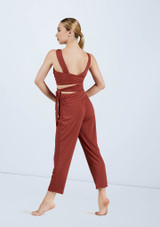 Weissman Cropped Cutout Jumpsuit 2 [Marron]