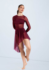 Weissman Asymmetrical Mesh Skirt [Noir]