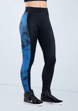 Weissman Tie Dye Print Leggings Bleu Royal [Bleue]