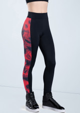 Weissman Tie Dye Print Leggings Rouge [Rouge]