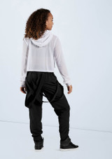 Weissman Cropped Mesh Hoodie Weiß [Weiß]
