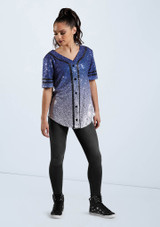 Weissman Sequin Baseball Jersey [Bleue]