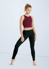 Weissman Cotton High Neck Crop Top [Schwarz]