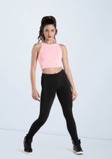 Weissman Cotton High Neck Crop Top Rosa [Rosa]