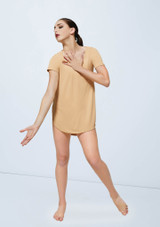 Weissman Oversized Favorite Tee Dress Nu 2 [Fauve]