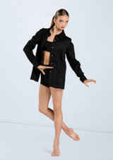 Weissman Solid Button Down Shirt Noir 2 [Noir]