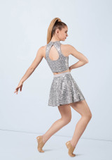 Weissman Sequin Sleeveless Crop Top Silber 2 [Silber]