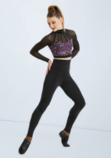 Weissman Cage Strap Sequin Crop Top [Violett]