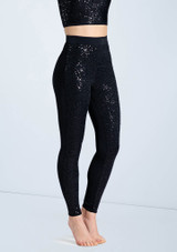 Weissman Sequin Performance Leggings Noir [Noir]
