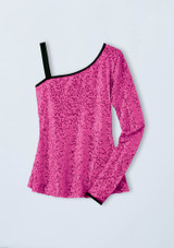 Weissman One Sleeve Sequin Tunic Fuchsia [Rose]