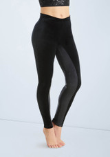 Weissman Velvet And Metallic Leggings [Schwarz]