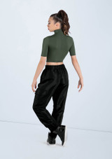 Weissman Half Sleeve Mock Neck Crop Top 2 [Grün]