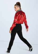 Weissman Cropped Metallic Windbreaker Rot 2 [Rot]