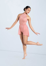 Weissman Metallic Lace Skirted Leotard [Rose]