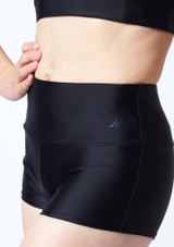 Short de danse taille haute ados Move Dance Carina Noir Détail avant [Noir]