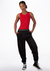 Pantalon de survêtement côtelé Non Posso, Ho Danza Noir Avant 2 [Noir]