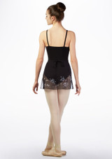 Jupe portefeuille danse classique Bloch Blossom Noir Arrière [Noir]