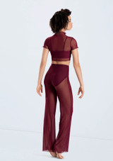 Weissman Power Mesh Wide Leg Pants