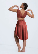 Weissman Draped Mesh Bra Top