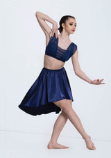 Weissman Draped Mesh Bra Top