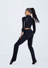 Weissman Cropped Sequin Jacket Noir [Noir]