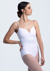 Justaucorps bretelles fines et mesh nude Intermezzo
